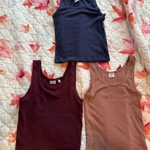 3 Sunday Best Tank Tops - Navy, Burgundy, and Mauve